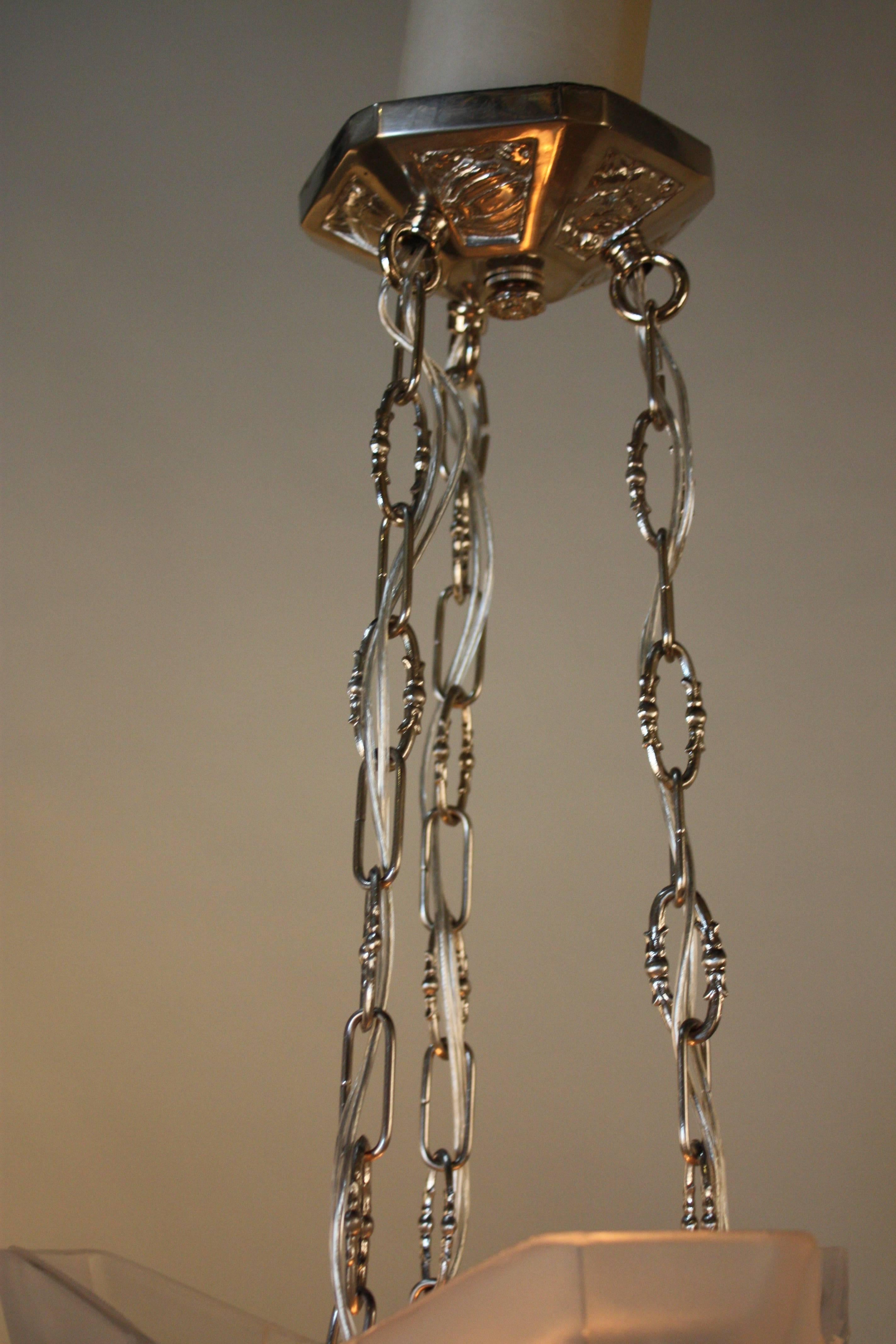 French Art Deco Chandelier by Degue 4