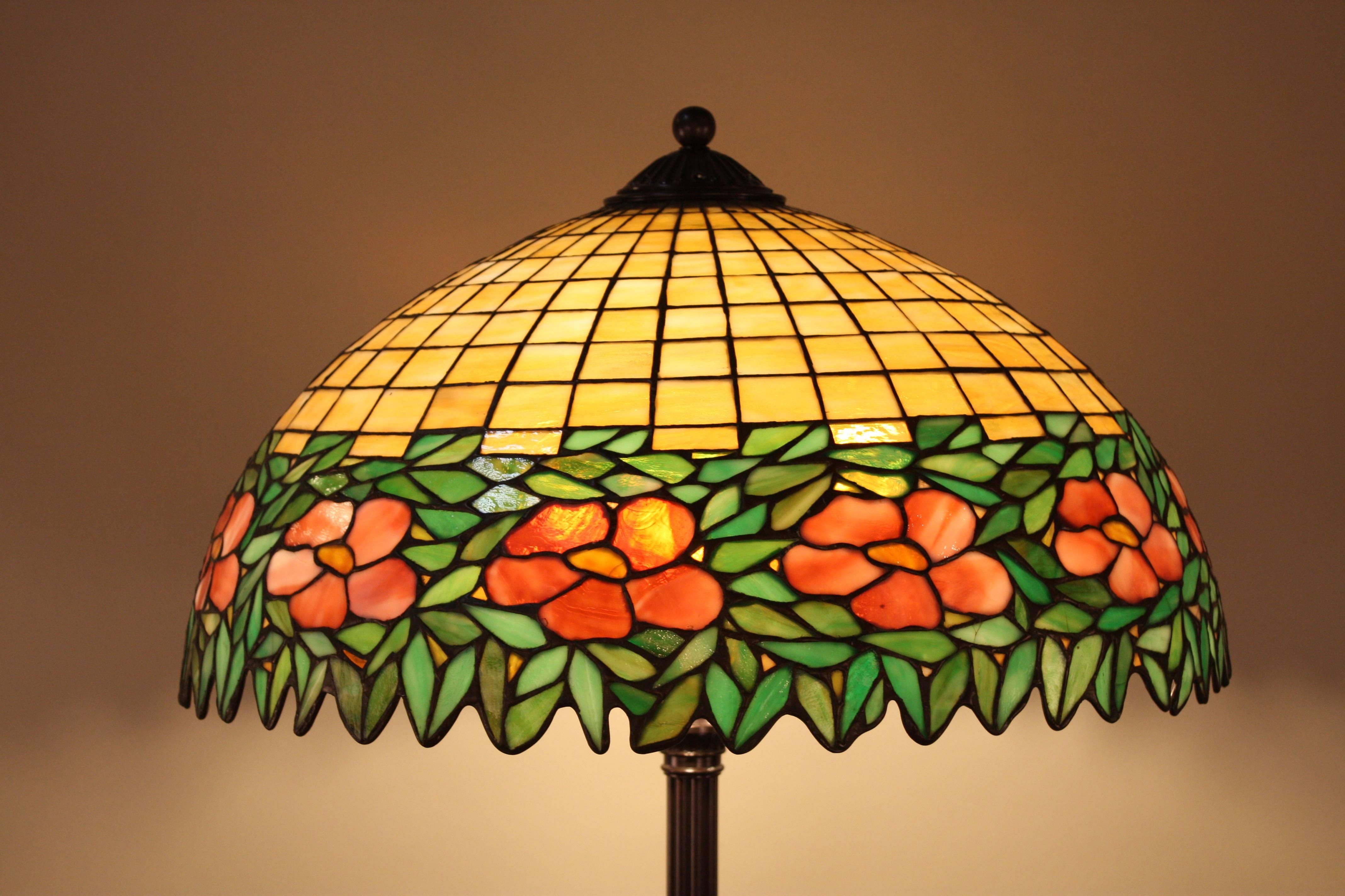 Stained Glass Floor Lamp in Style of Handel 2