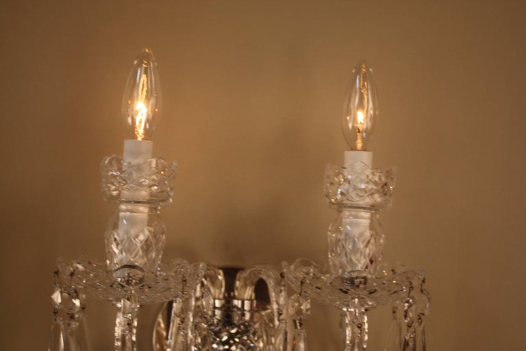 Pair Of Waterford Crystal Wall Sconces At 1stdibs - Waterford Crystal Wall Lights Uk