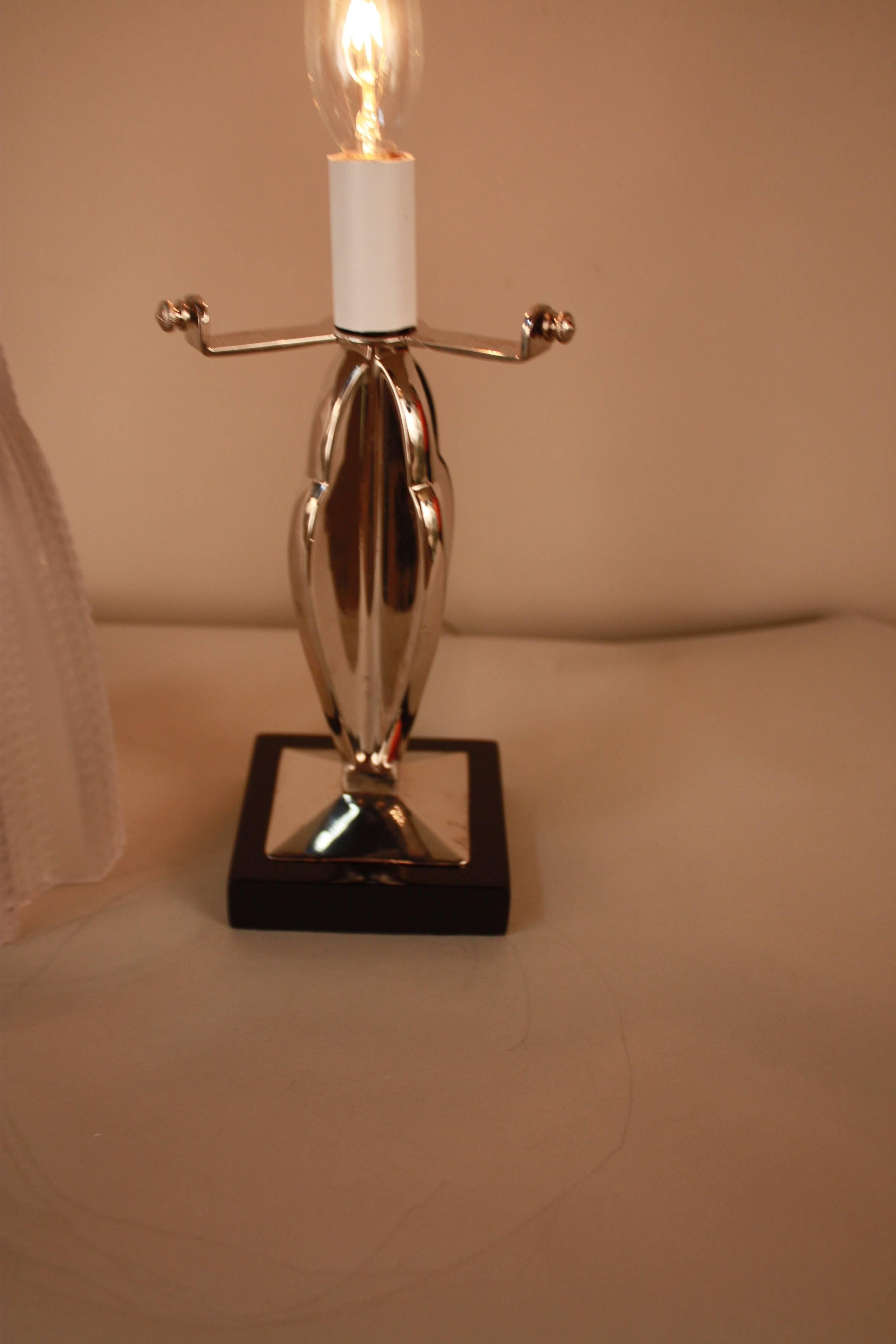 French, 1930s Art Deco Table Lamp Attributed to Sabino 2