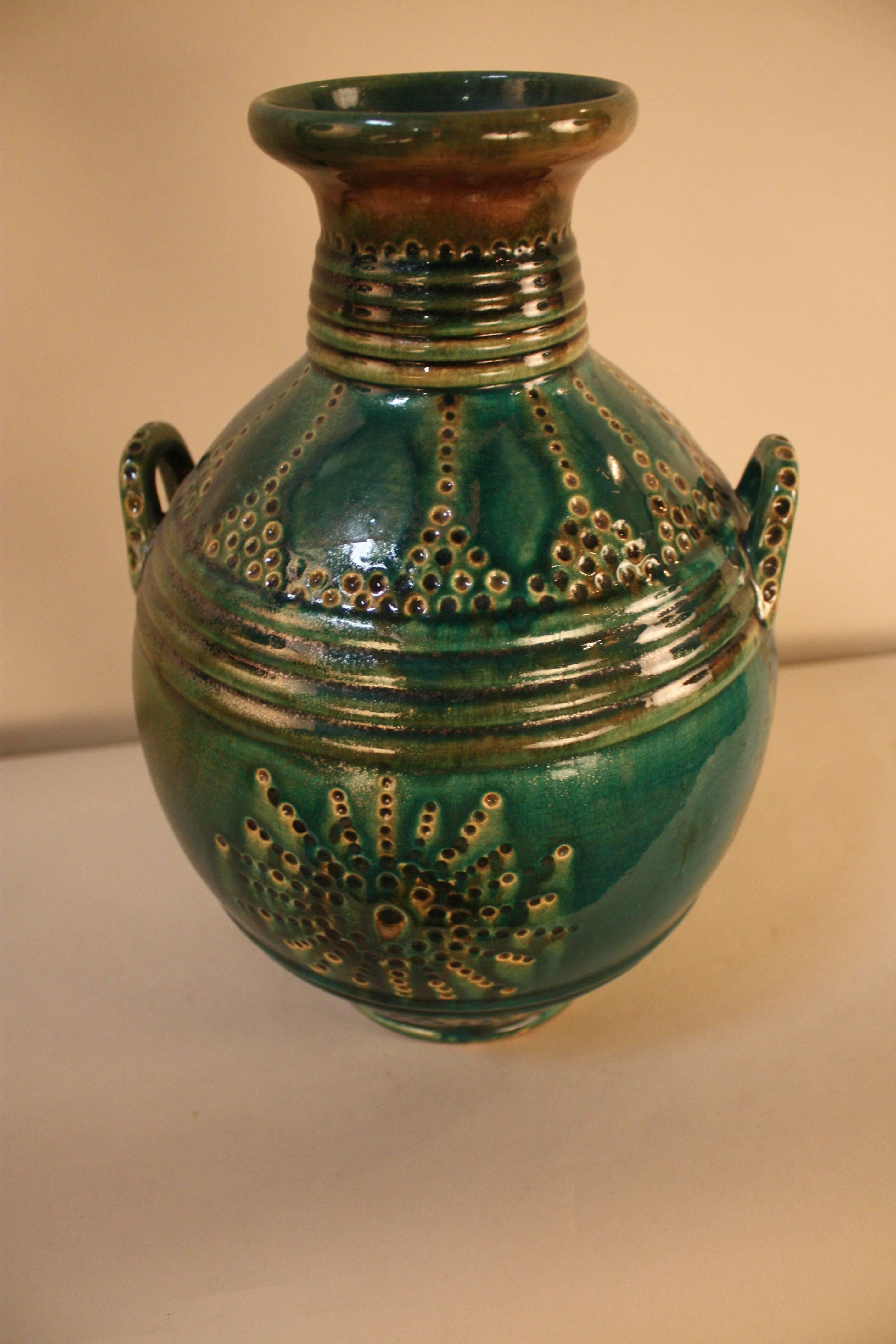 French Atelier Primavera Pottery Art Deco Vase