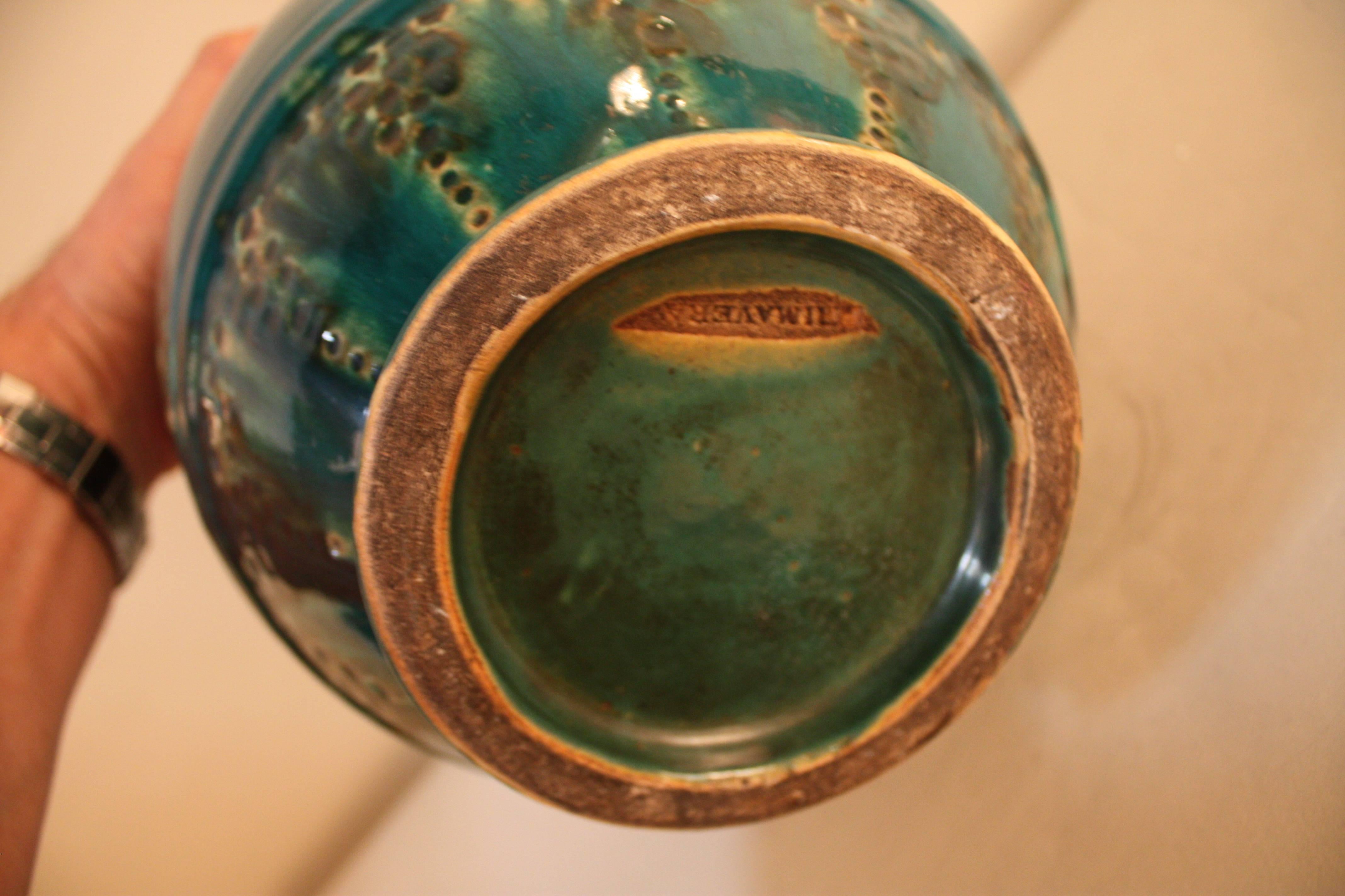Mid-20th Century Atelier Primavera Pottery Art Deco Vase