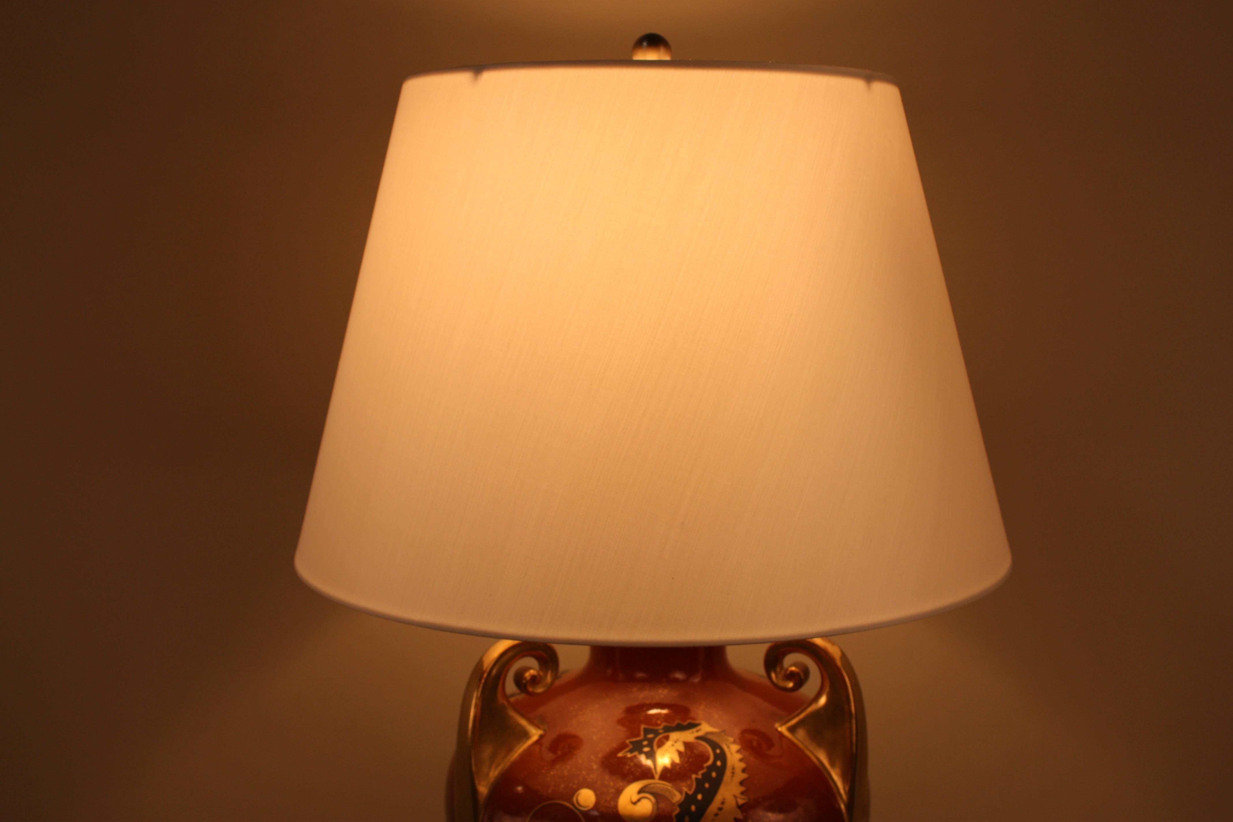 French 1930s Porcelain Table Lamp 3