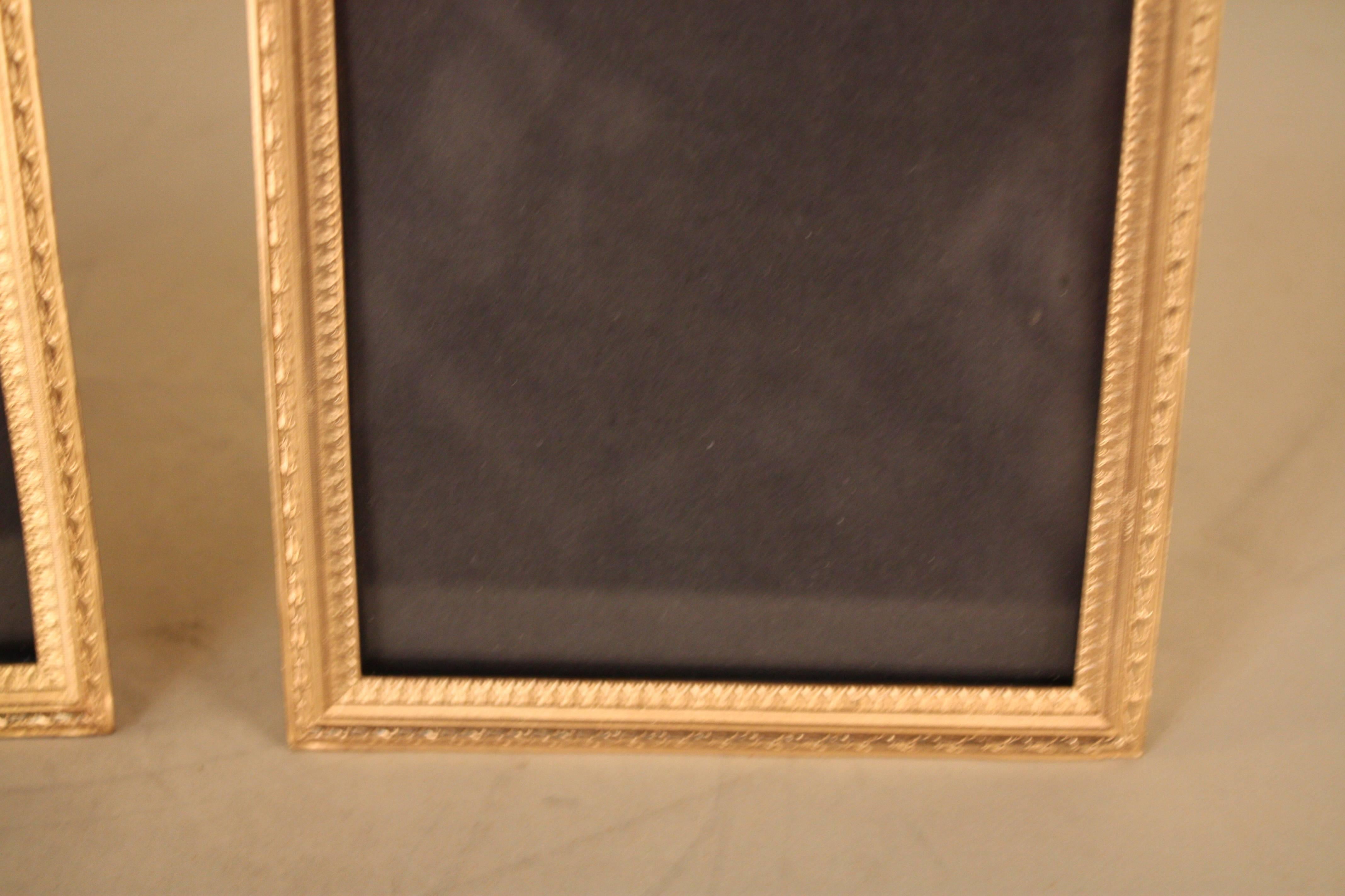 Pair of French Dore Bronze Photo Frames In Good Condition In Fairfax, VA