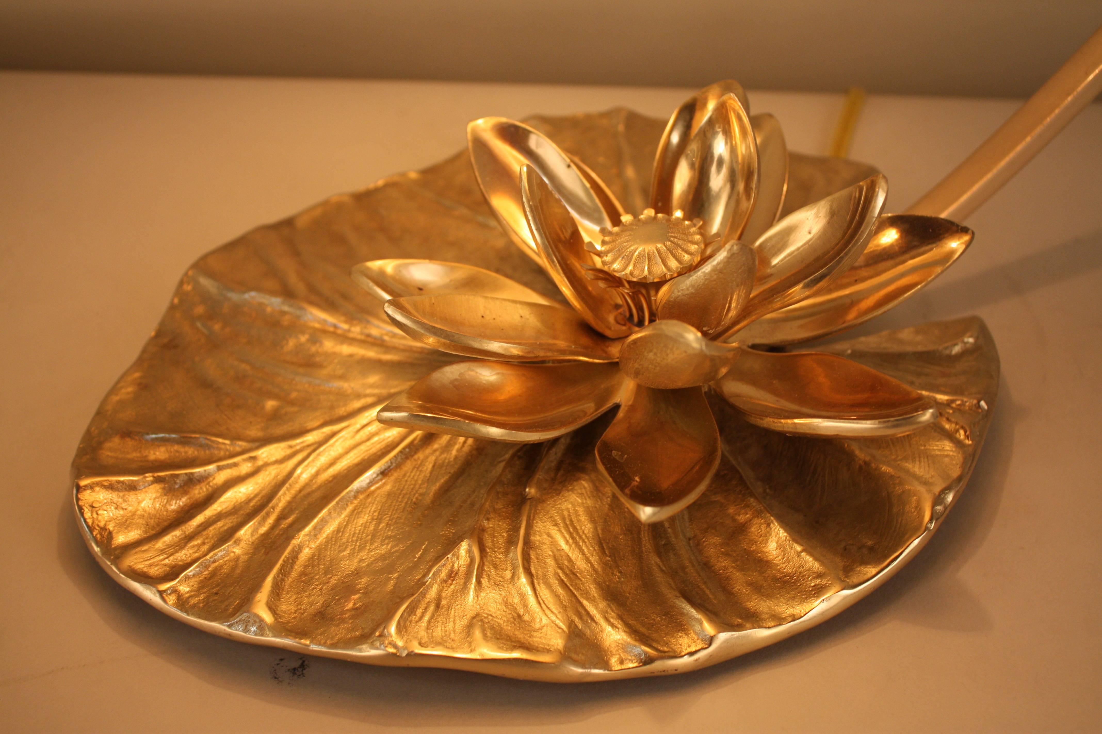 Maison Charles Water Lily Bronze Desk Lamp 3