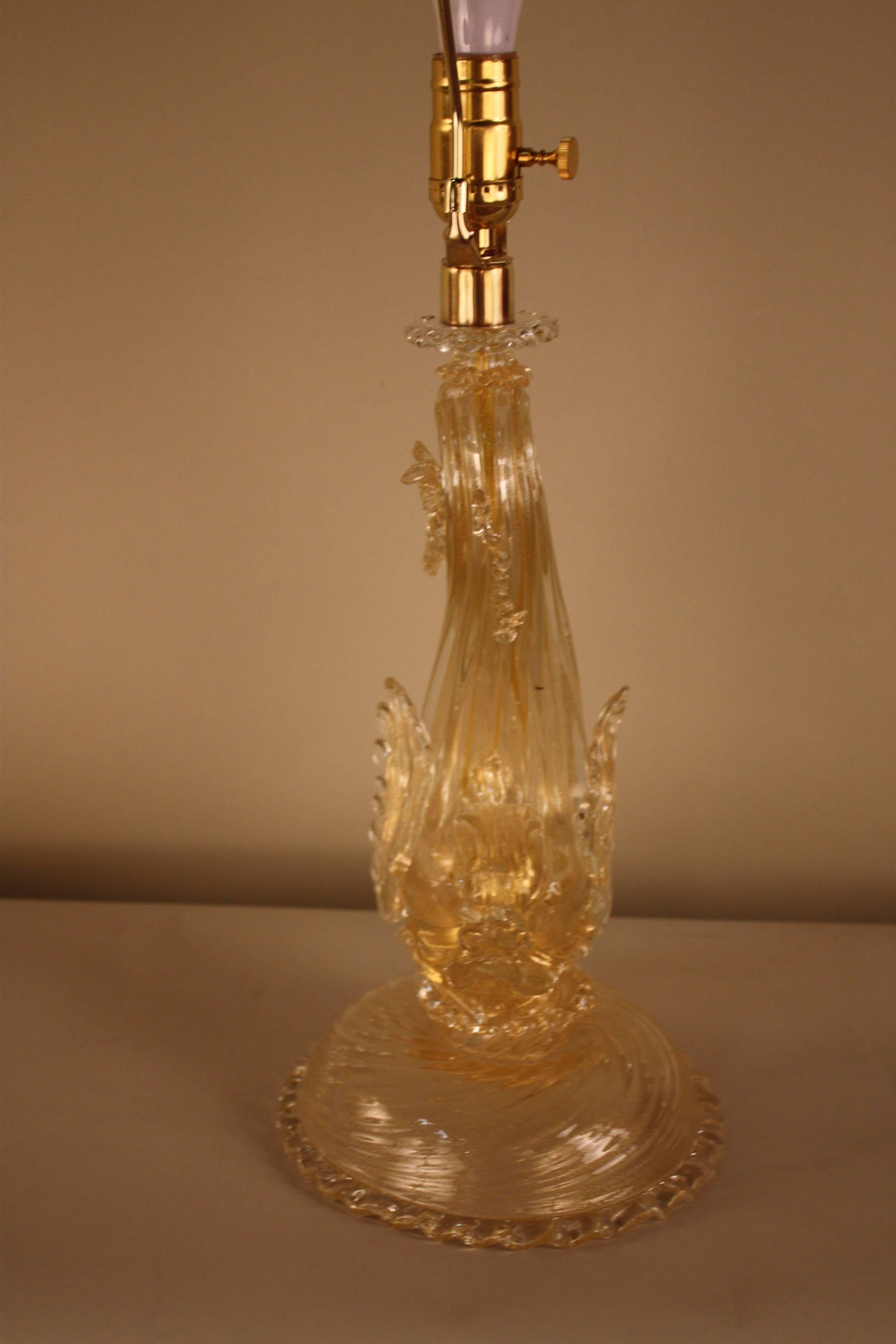Murano Glass Dolphine Table Lamp 4