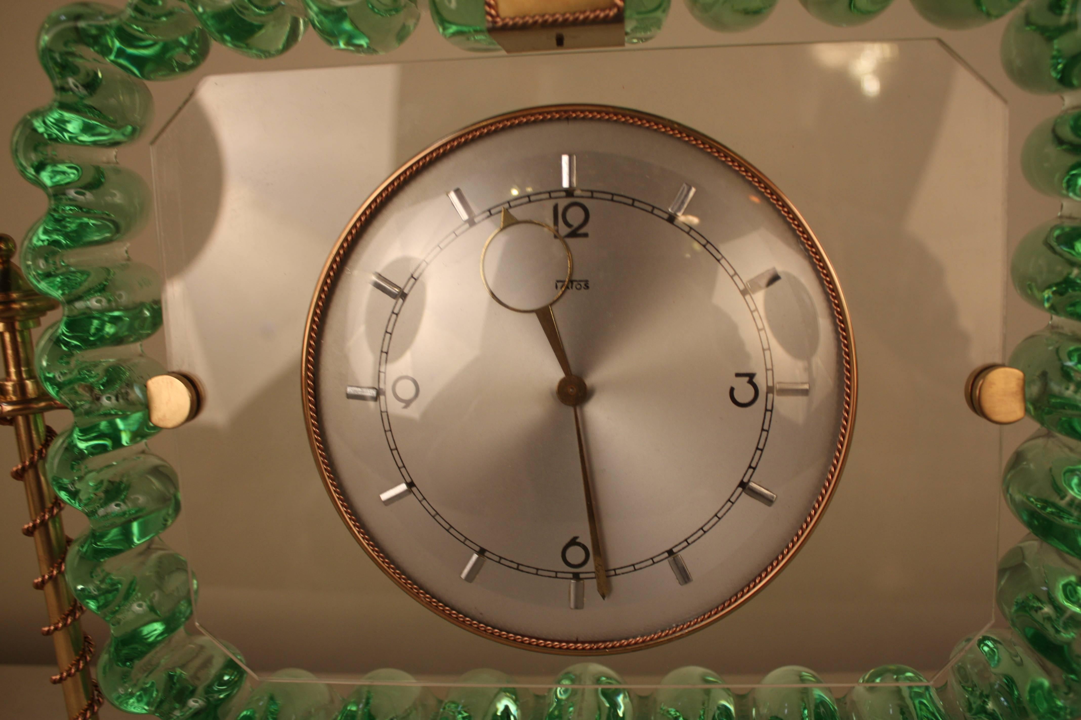 Mid-20th Century Venini, Orologio Iatos Glass Clock