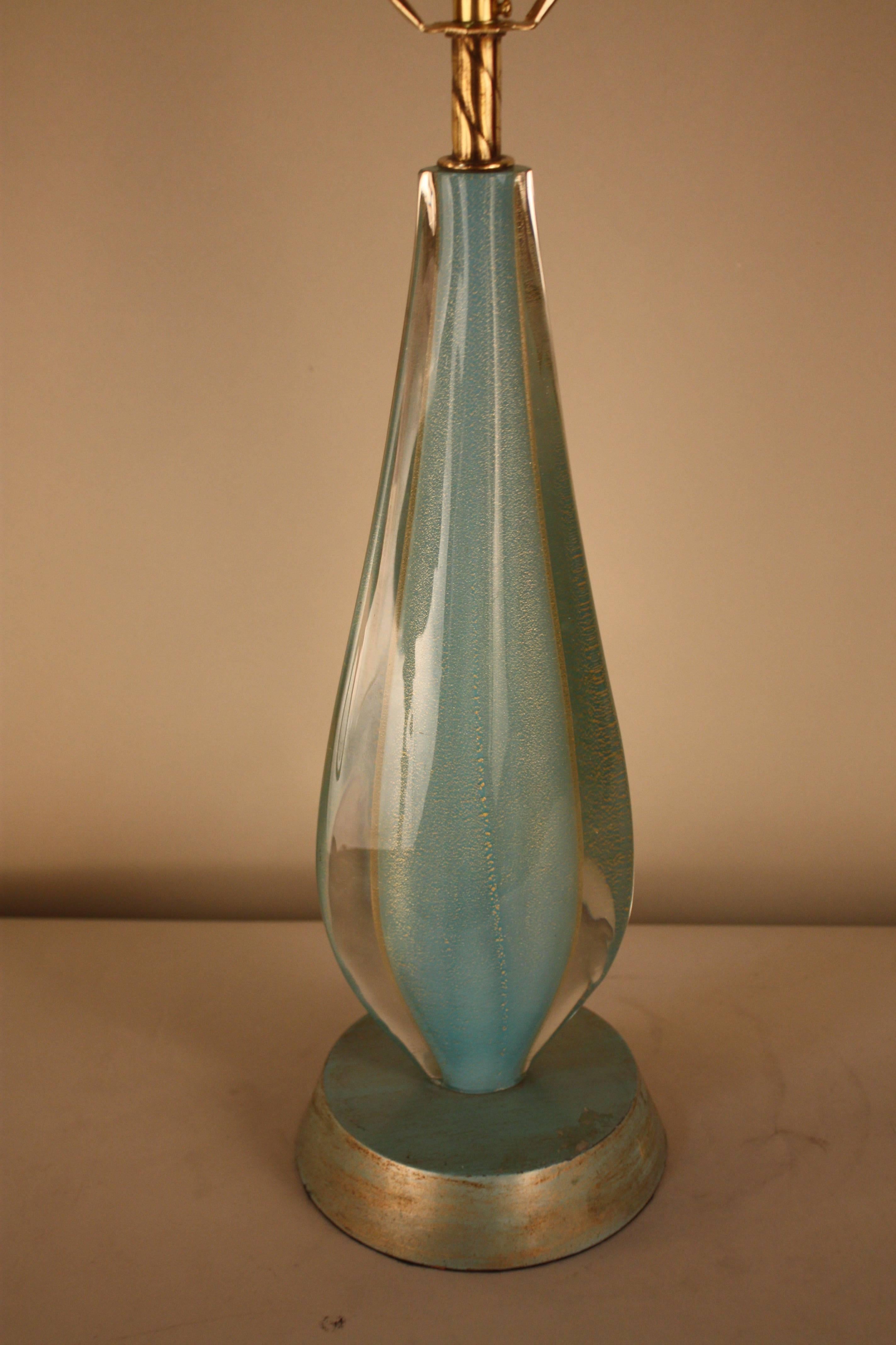 Late 20th Century 1970s Murano Glass Table Lamp