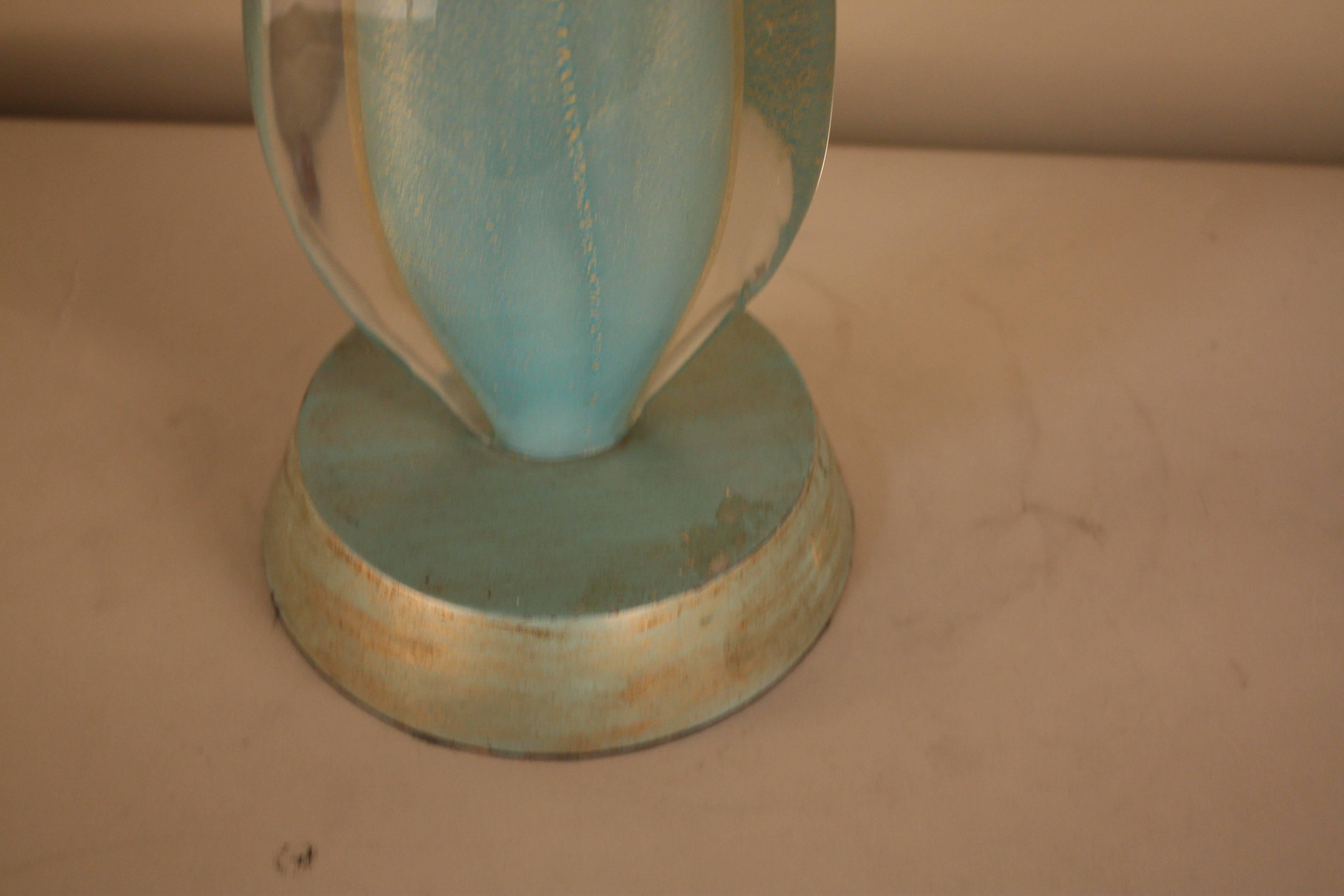 1970s Murano Glass Table Lamp In Good Condition In Fairfax, VA