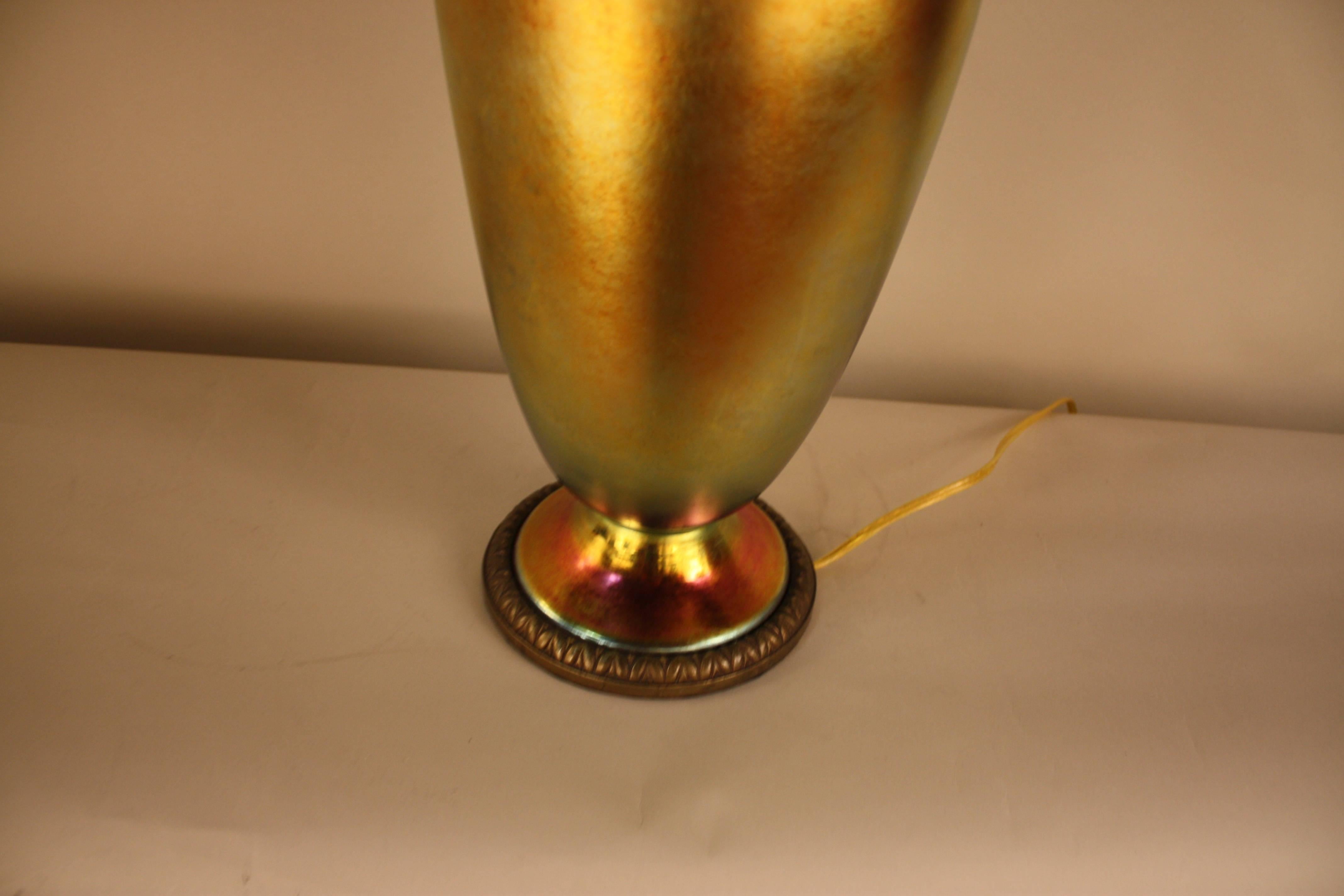 steuben glass lamp