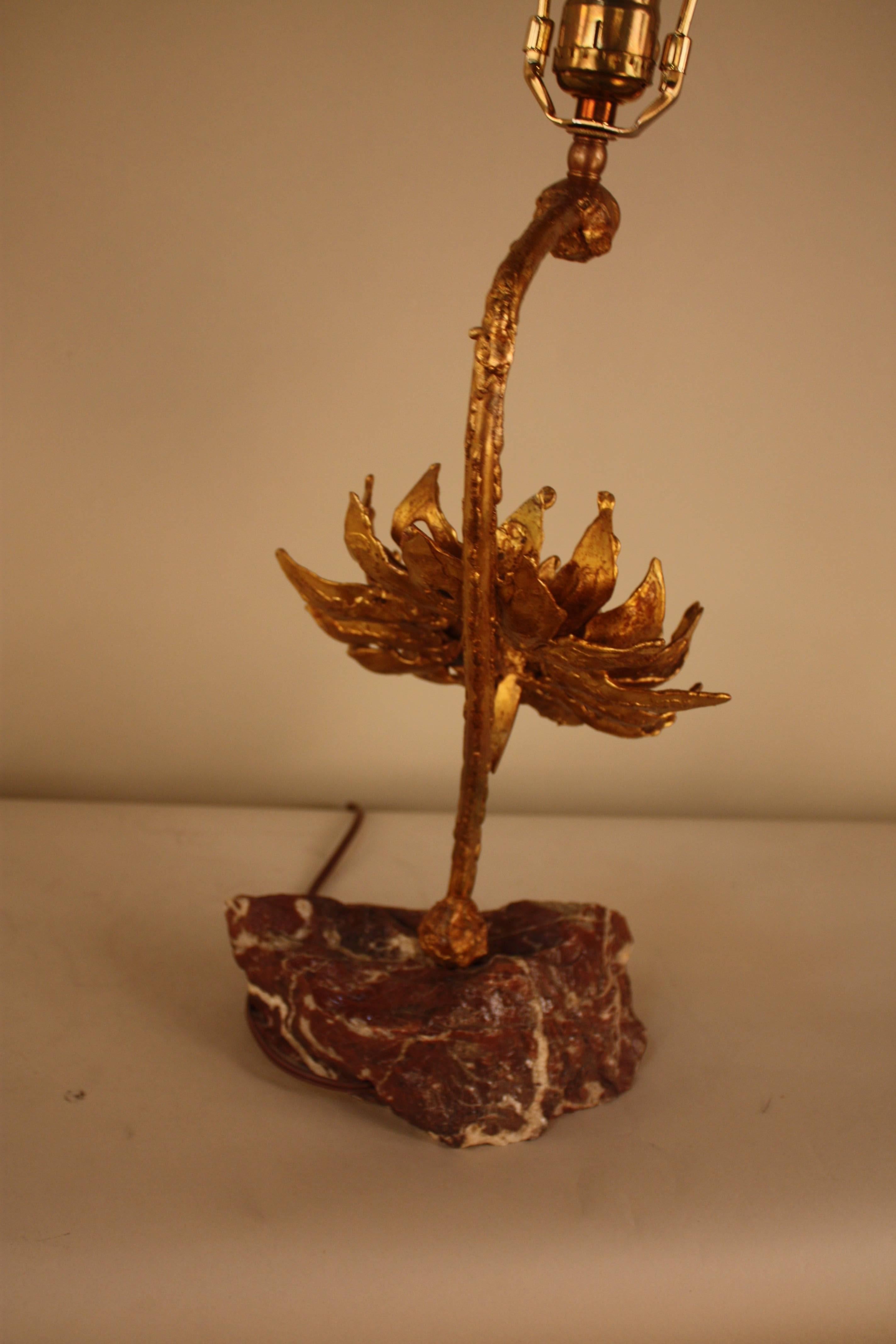 French Handmade Gilt Bronze Sculpture Table Lamp 5