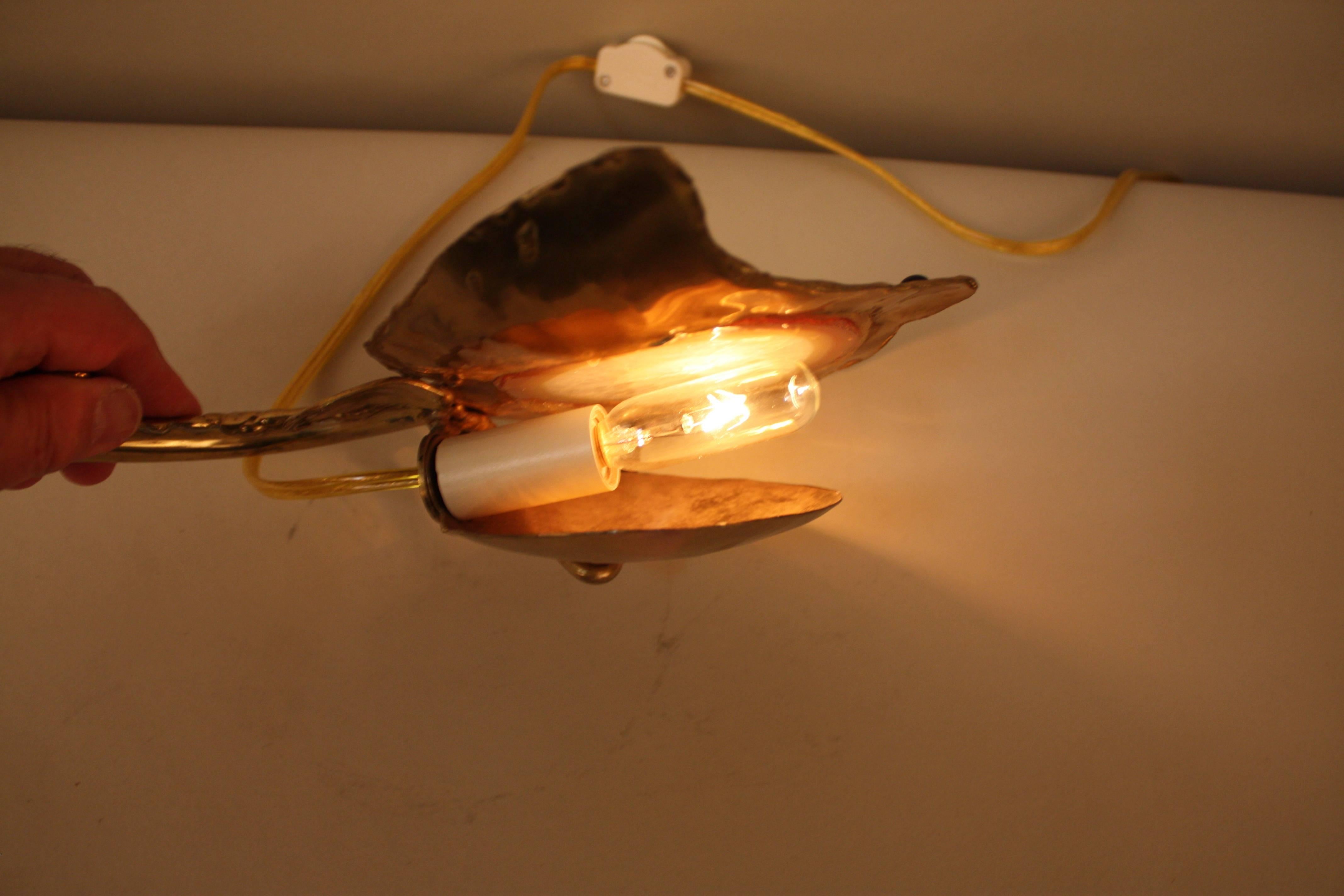 Stingray Sculpture Lamp by Jacques Duval-Brasseur 1