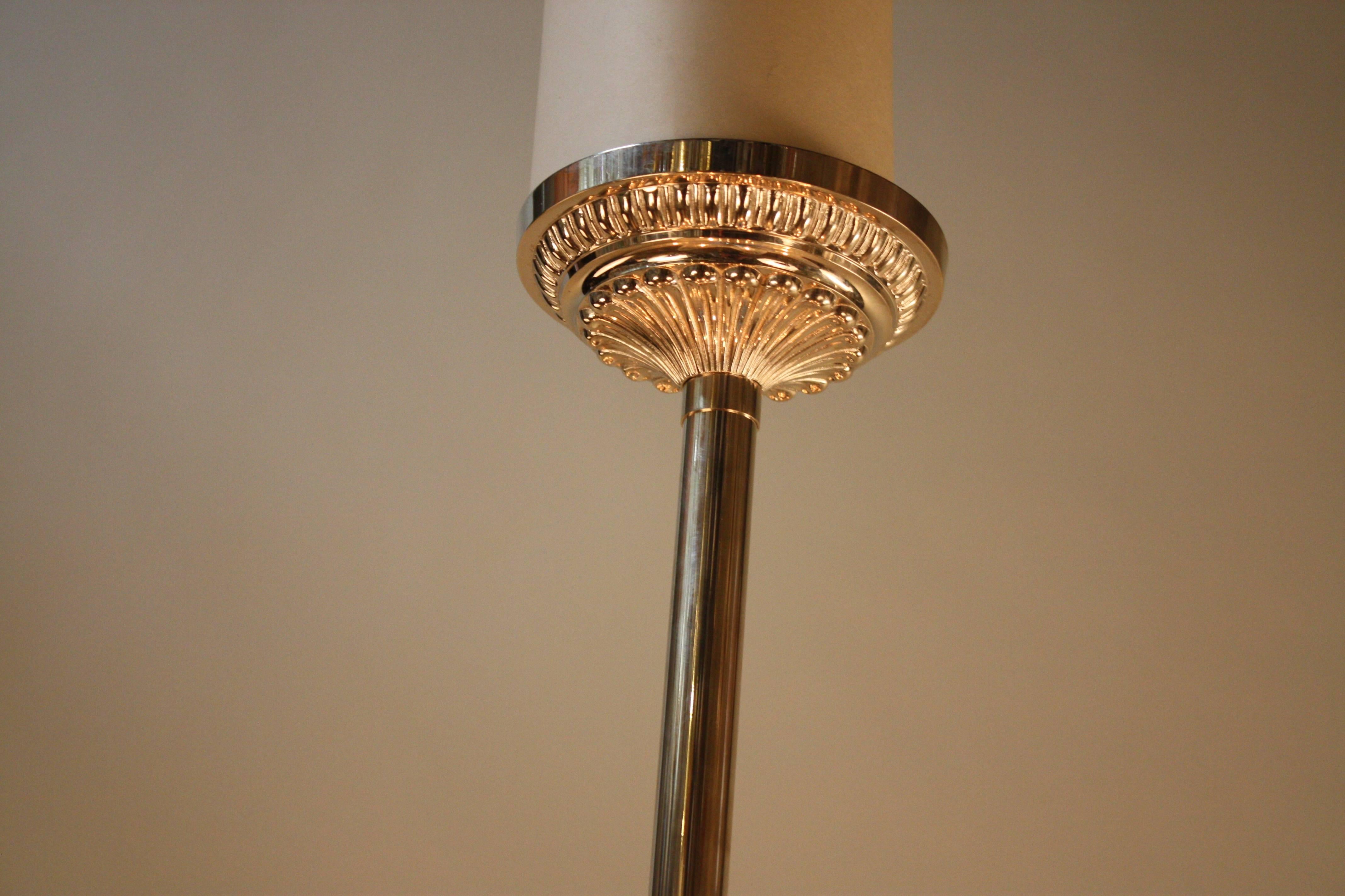 French Art Deco Chandelier by Des Hanots 4