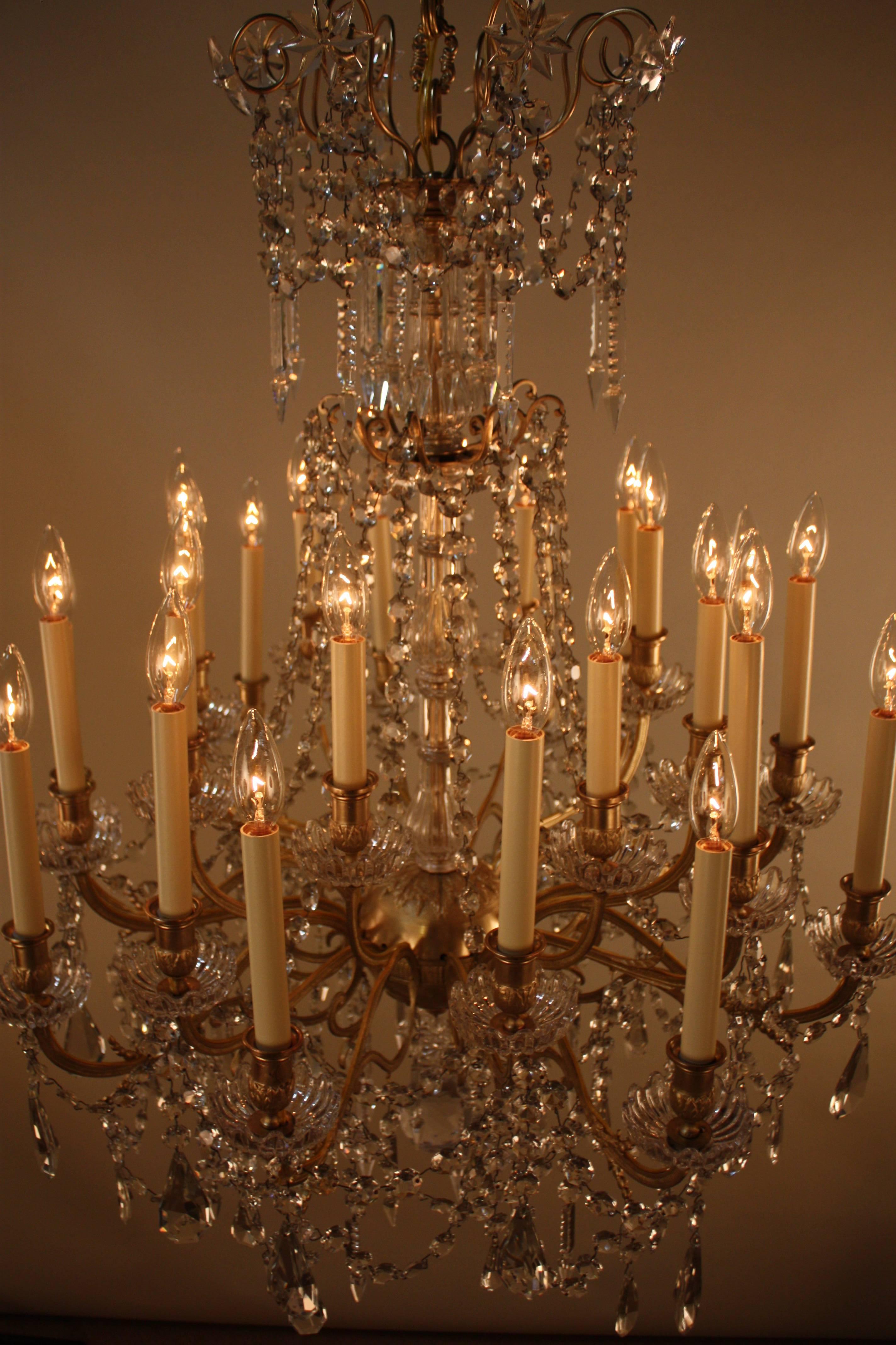 19th Century French Crystal and Bronze Chandelier by Baccarat 4