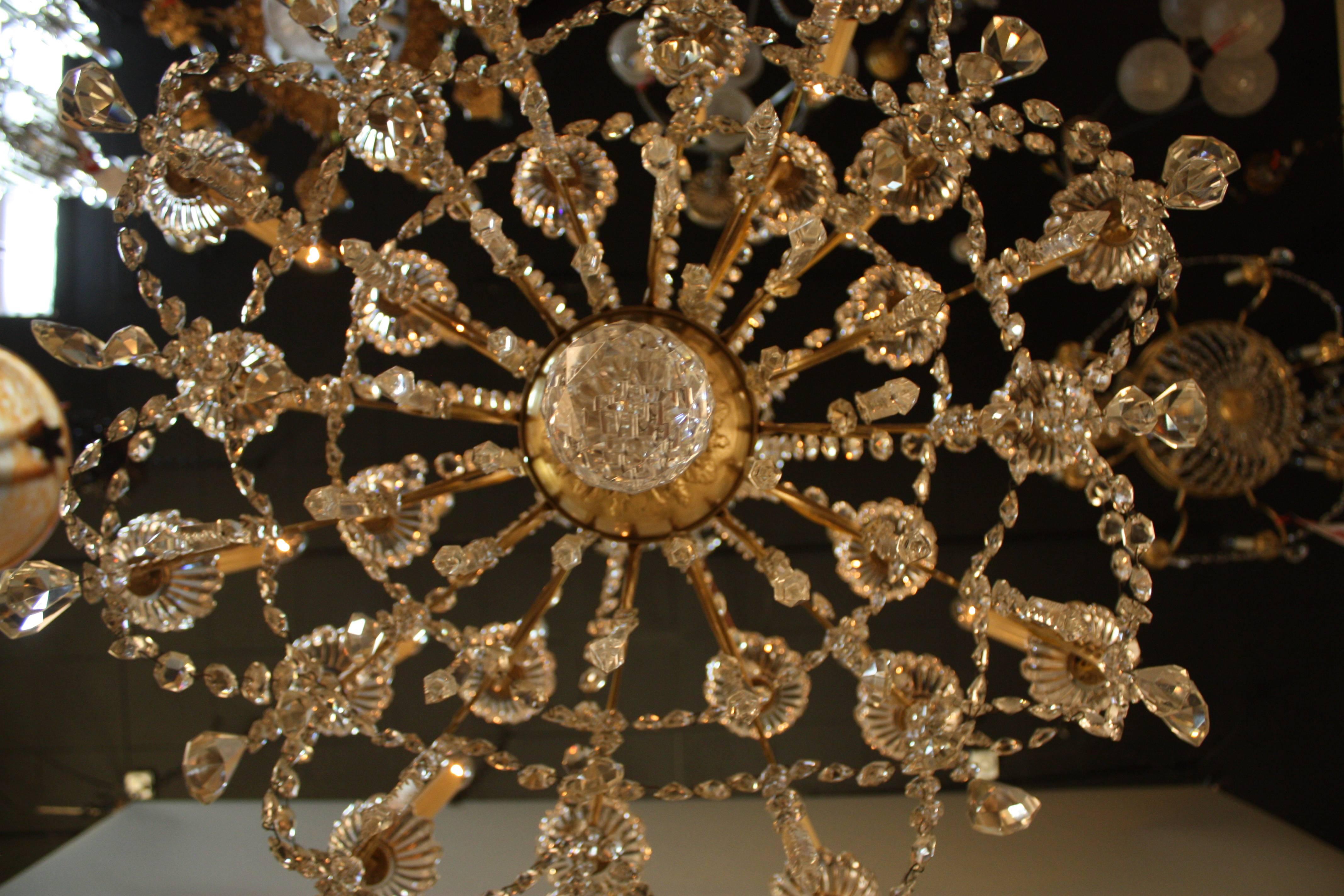 19th Century French Crystal and Bronze Chandelier by Baccarat In Good Condition In Fairfax, VA