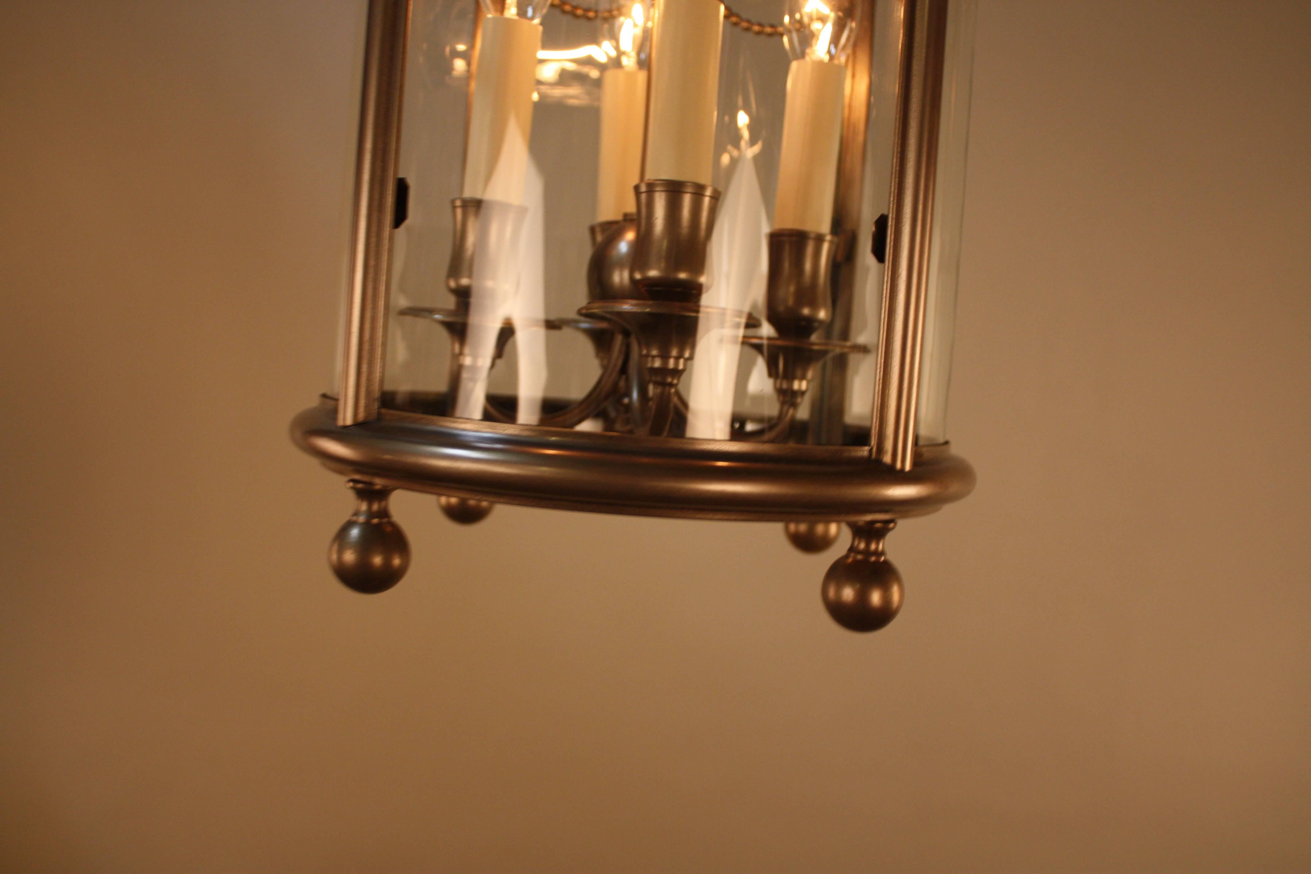 Silver Plate Early 20th Century French Bronze Lantern
