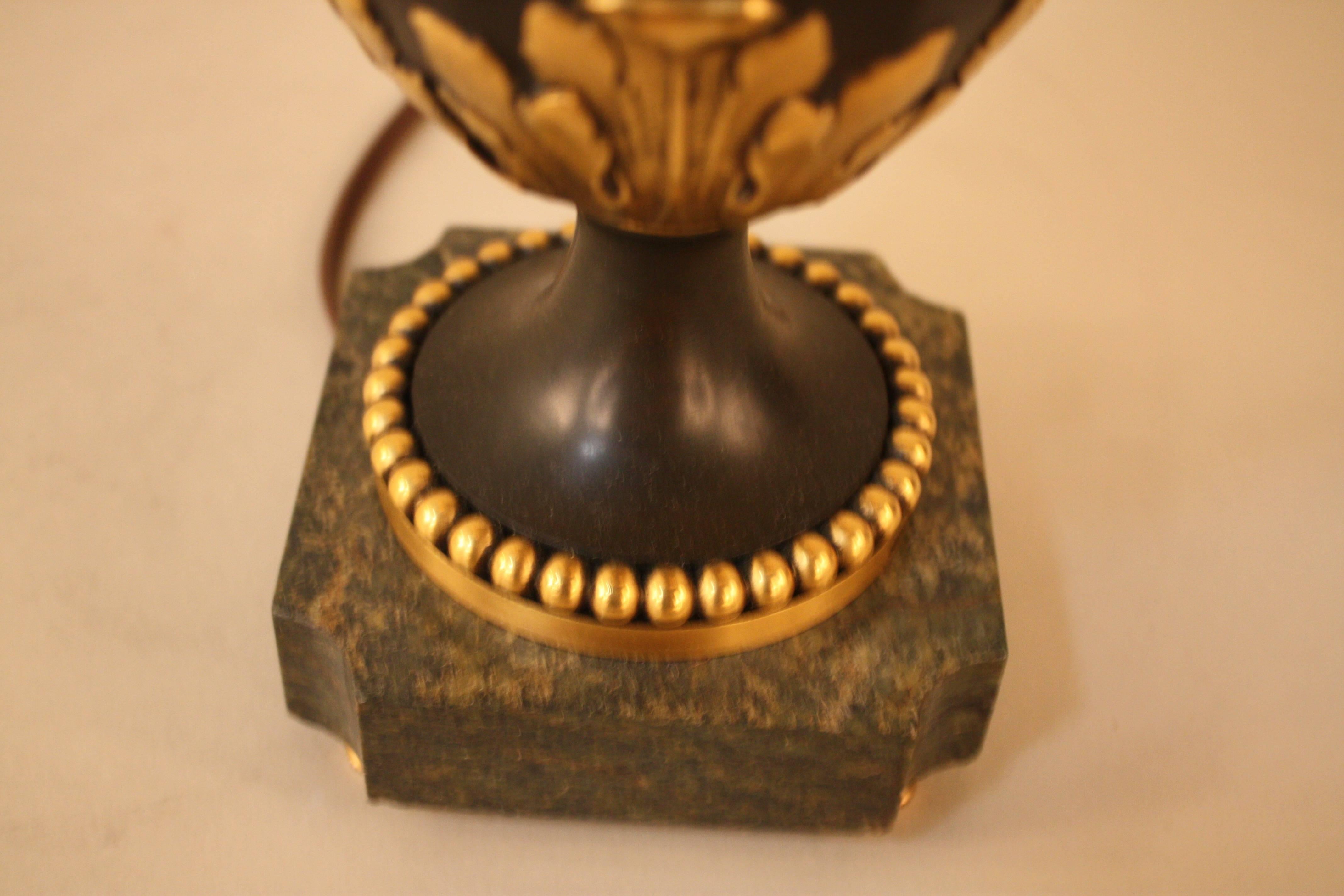 French Ormolu and Patinated Bronze Table Lamp by Christofle 4