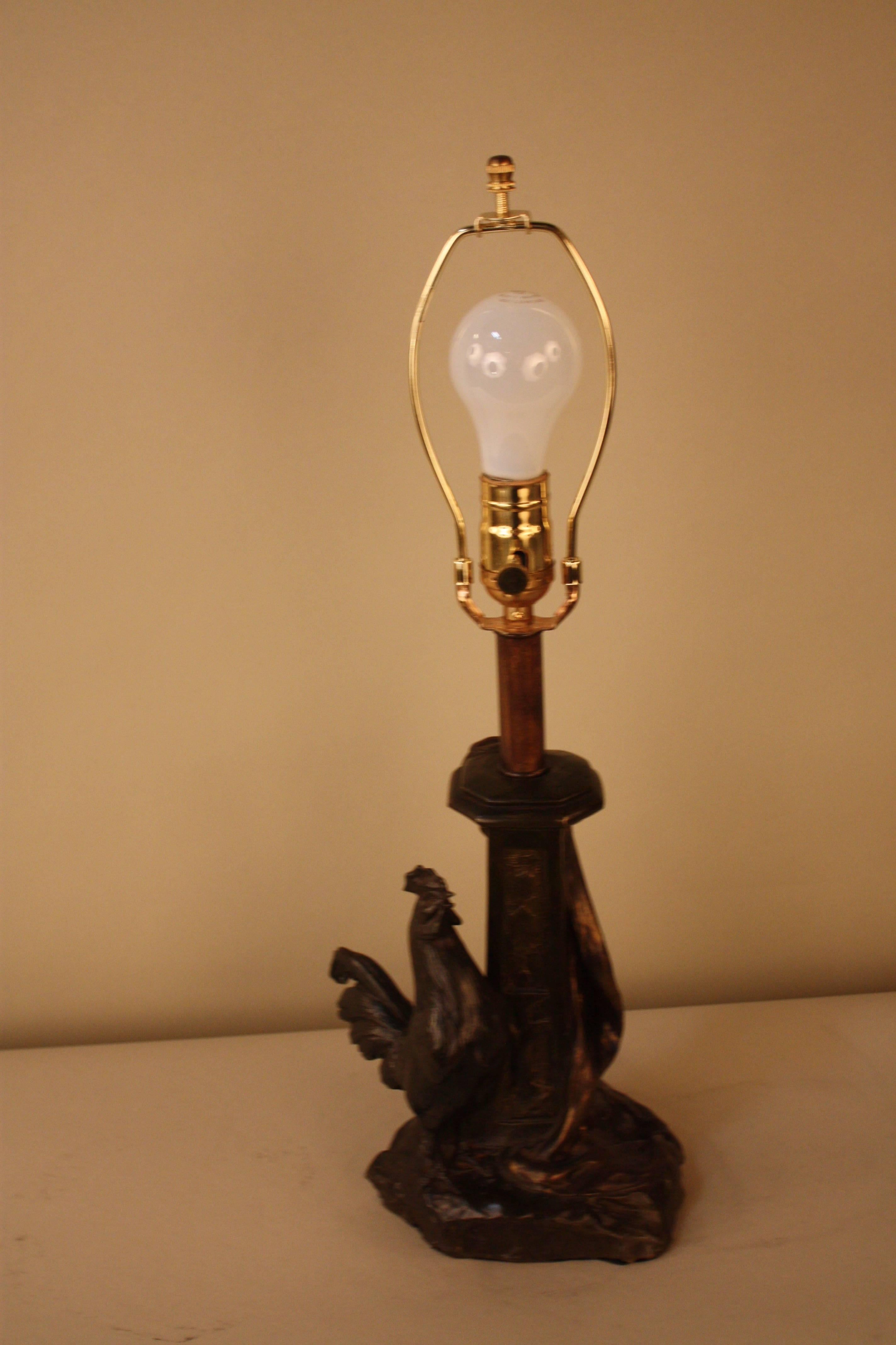 Bronze Rooster Table Lamp by Antoine Bofill 4