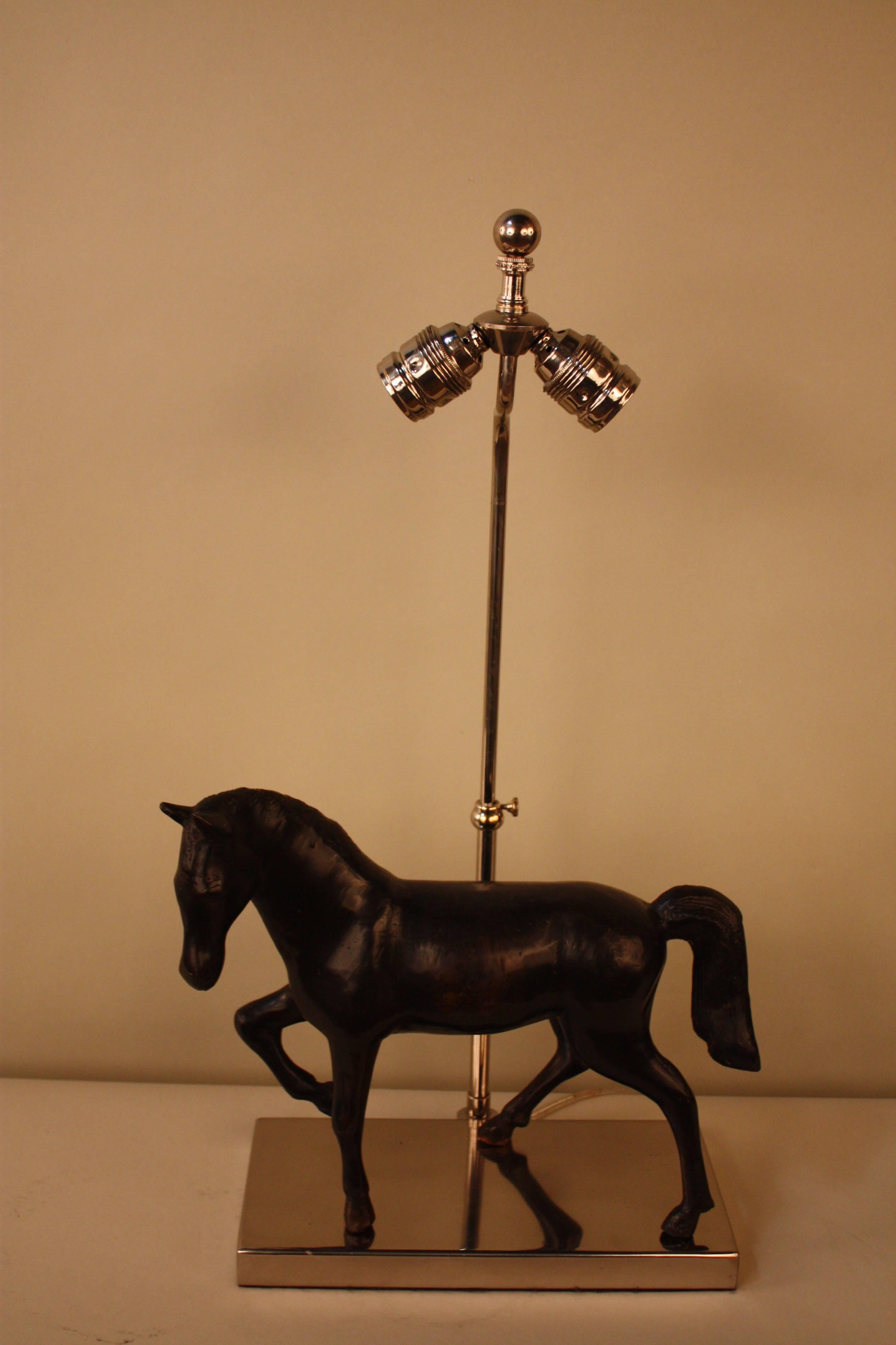 Bronze Horse Sculpture Table Lamp 1