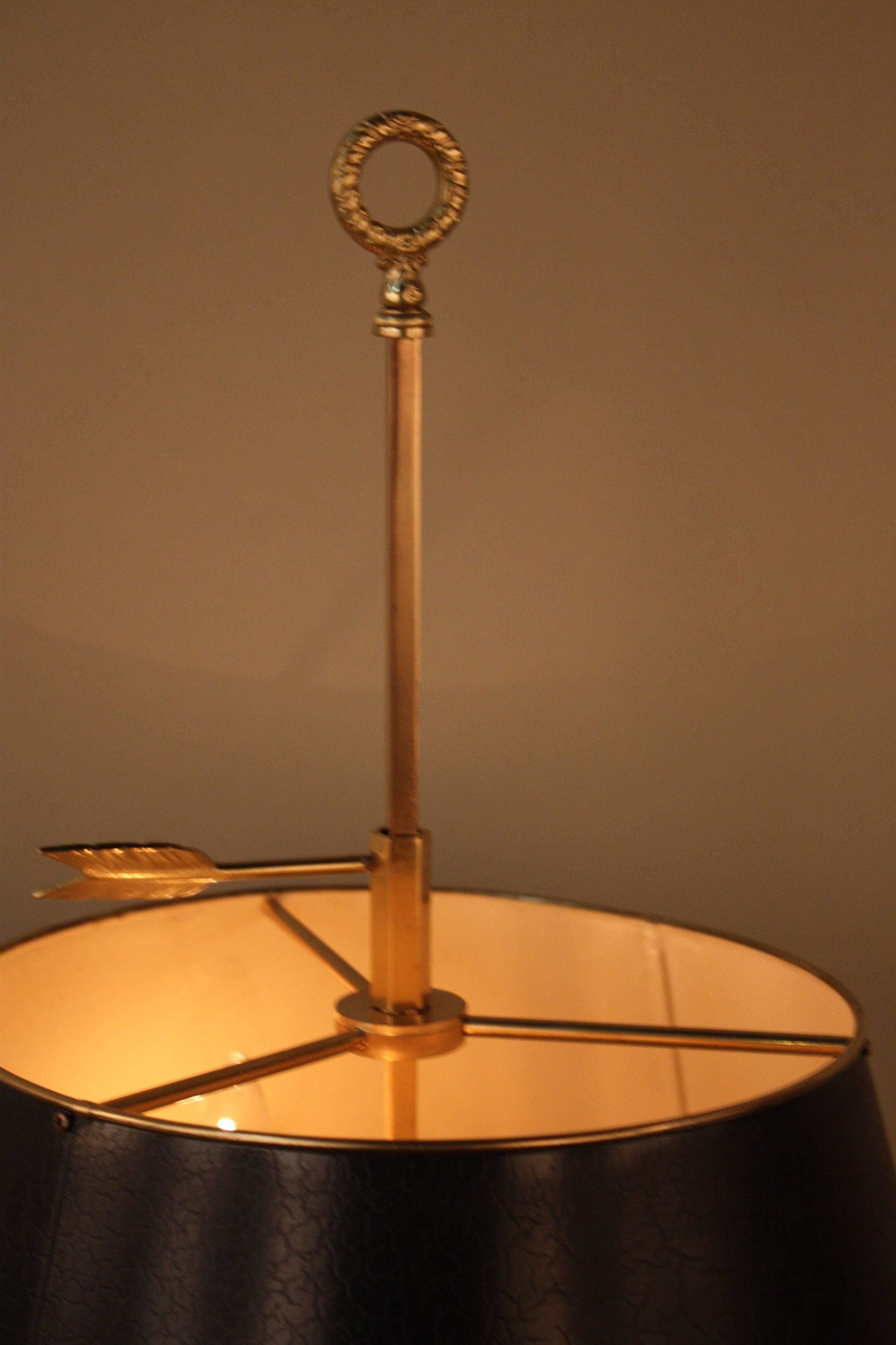 Early 20th Century French Empire Style Bronze Bouillotte Lamp