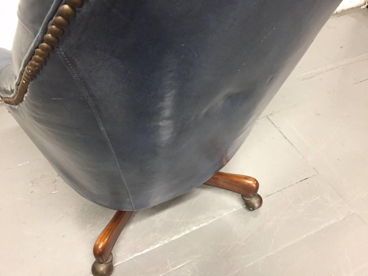 Mid-Century Modern Schafer Bros Tufted Leather Chair