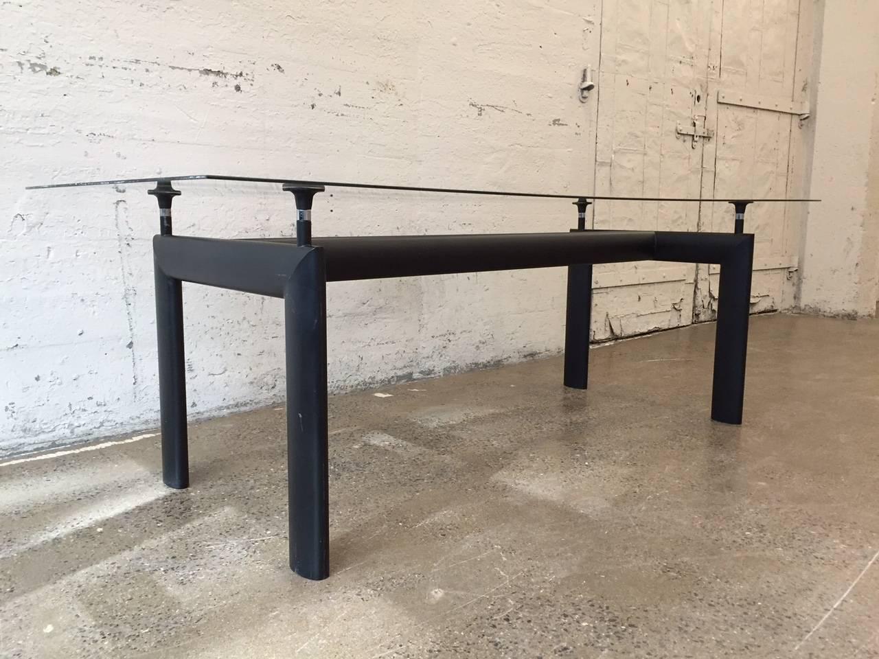 Le Corbusier L6 style table base for Cassina. 
Selling without glass.