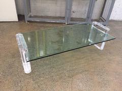 Lucite Coffee Table Style of Karl Springer