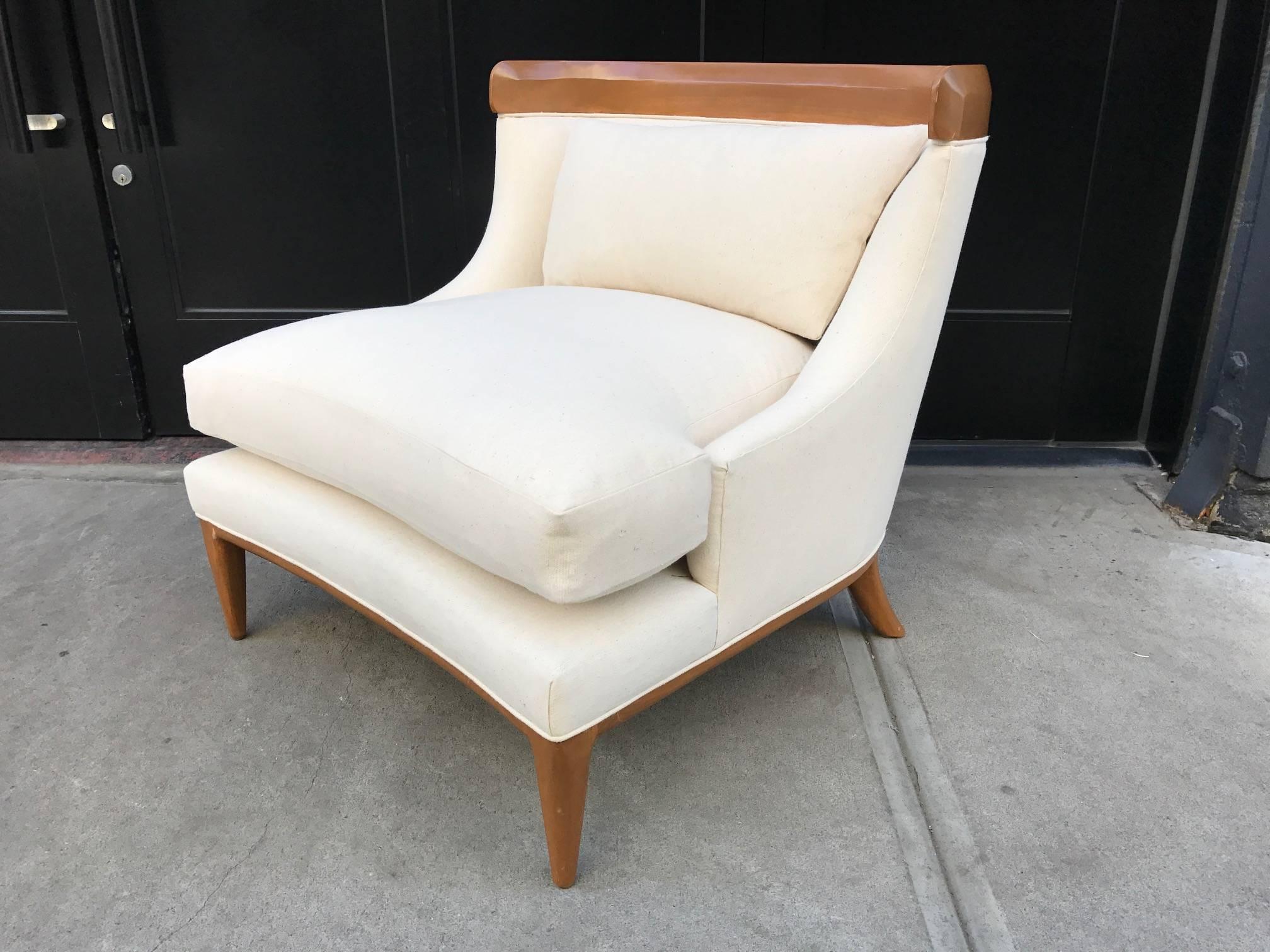 Mid-Century Modern Lounge Chair and Ottoman by Erwin Lambeth