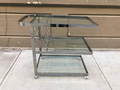 Three-Tier Chrome Bar Cart