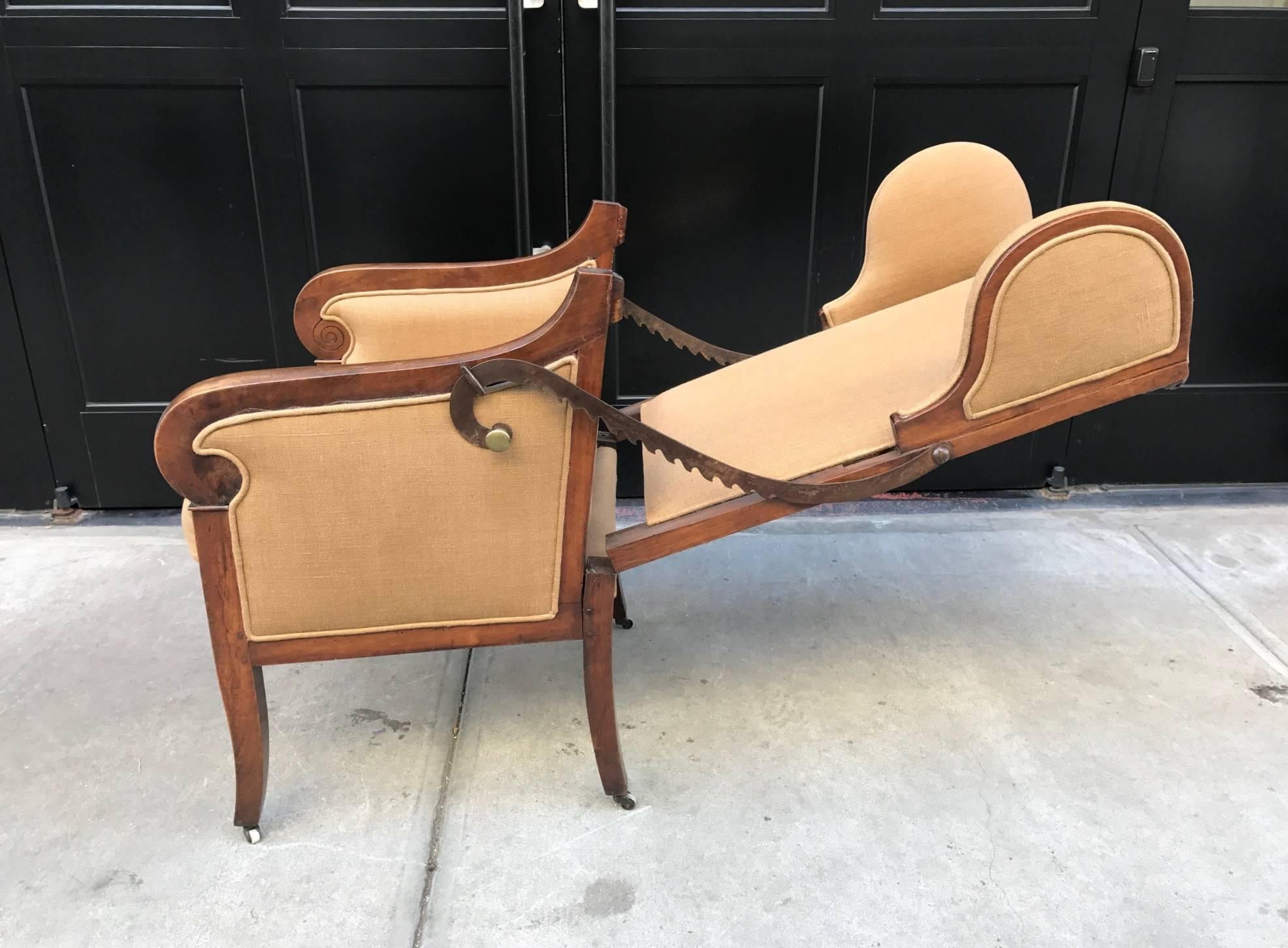 reclining wing back chair