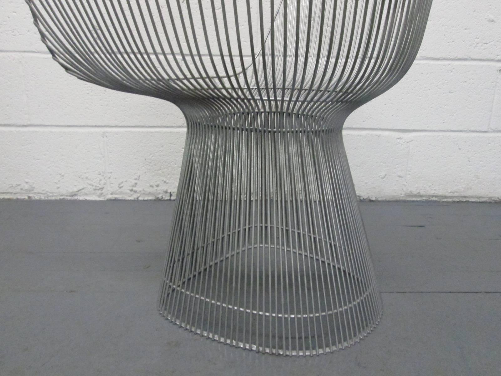 Metal Six Warren Platner Dining Chairs for Knoll