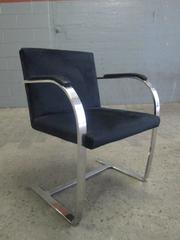 Ten Brno Ludwig Mies van der Rohe Flat Bar Chairs for Knoll