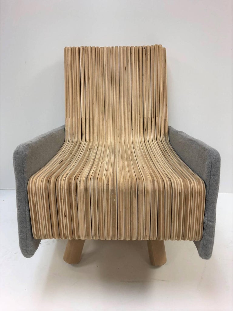 Custom Plywood Lounge Chair For Sale at 1stdibs