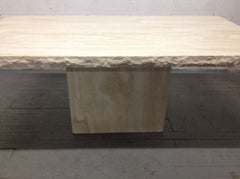 Large Italian Travertine Table