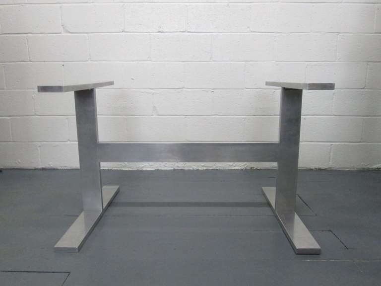 Steel Base Table or Desk No Glass For Sale