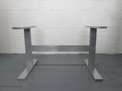 Vintage Steel Base Table or Desk No Glass