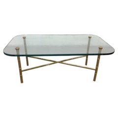 Brass Faux Bamboo Coffee Table