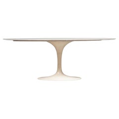 1960’s  Saarinen Oval Marble Top Dining Table for Knoll