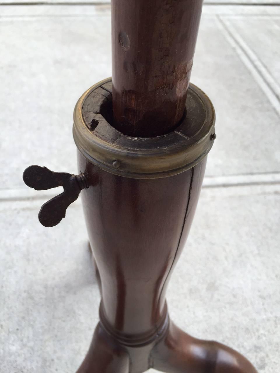 Late 18th Century Georgian Mahogany Adjustable Dictionary / Music Stand with Carved Shoe Feet For Sale