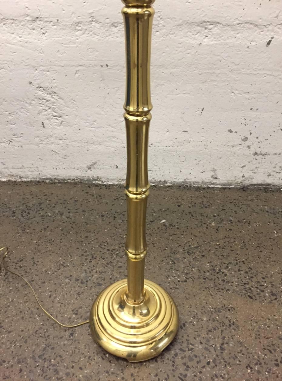 brass bamboo floor lamp