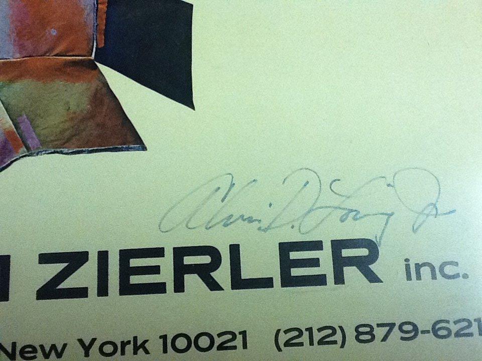 Modern Rare Signed Alvin Loving Poster Exhib at William Zierler Gallery For Sale