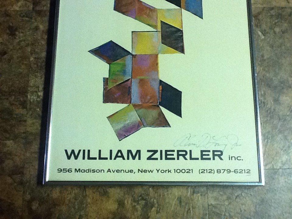 Rare Signed Alvin Loving Poster Exhib at William Zierler Gallery In Good Condition For Sale In New York, NY