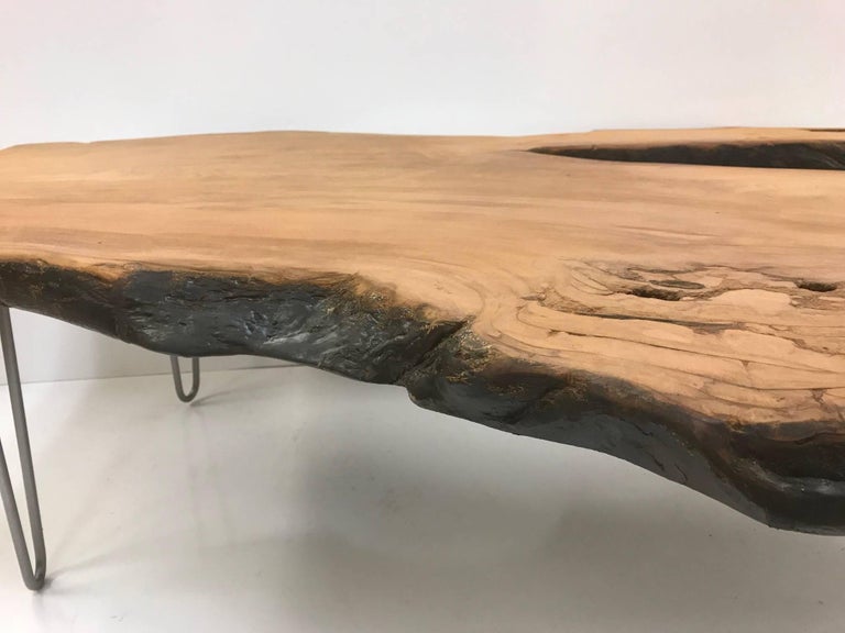 Large Organic Teak Live Edge Coffee Table For Sale at 1stdibs