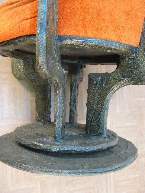 Set of Four Paul Evans Sculpted Bronze Chairs 4