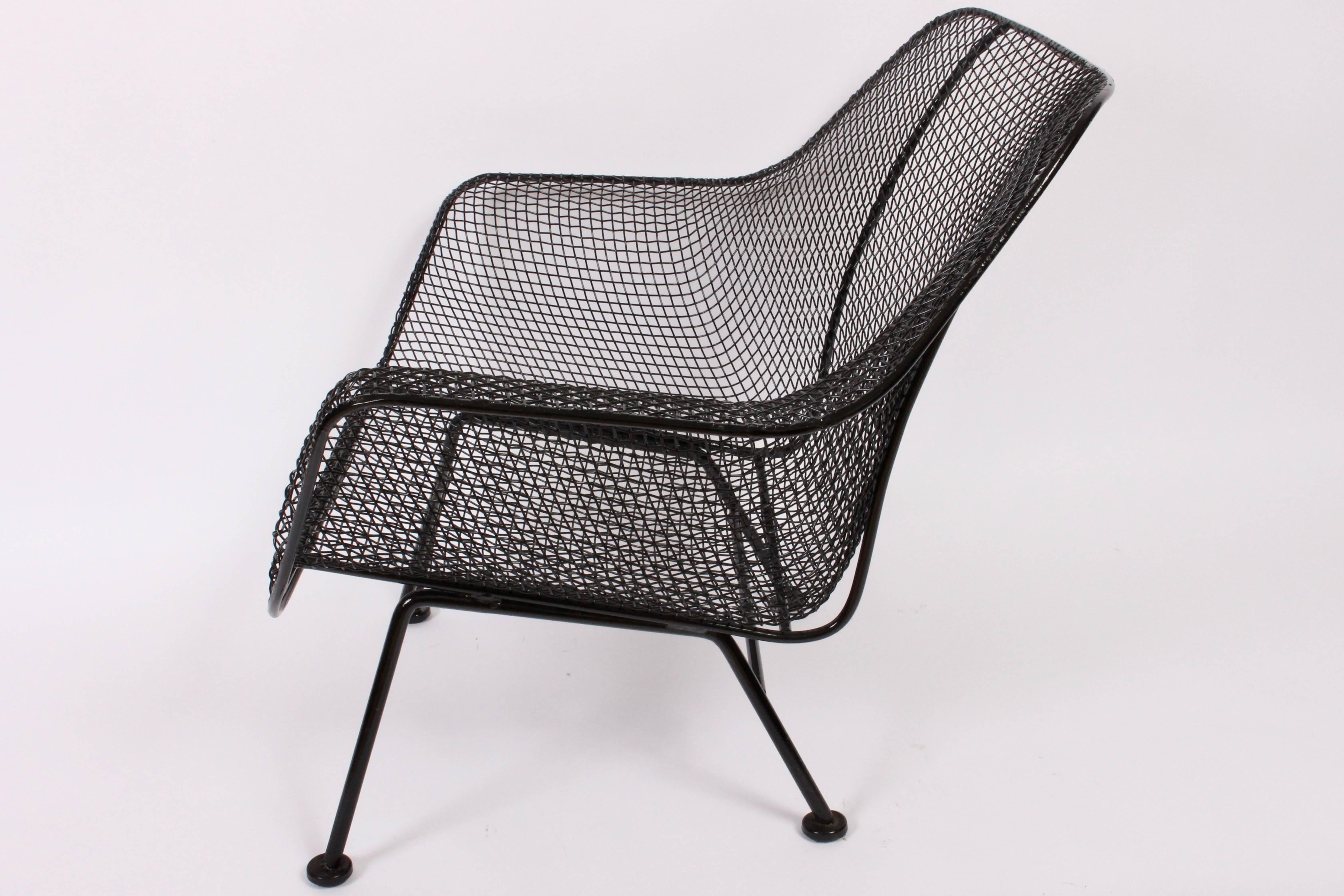 Mid-Century Modern 1960s Pair of Russell Woodard Black Sculptura Lounge Chairs