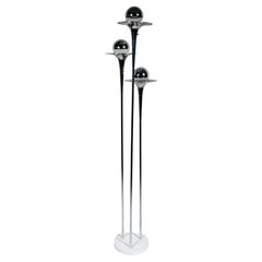 Tony Paul per Mutual Sunset Lamps "Bellini" Chrome Triple Trumpet Floor Lamp, anni '70
