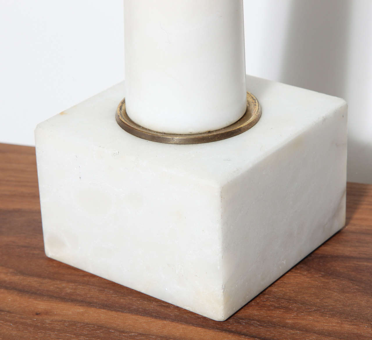 Tall Tommi Parzinger Style Alabaster and Brass Table Lamp, circa 1960 2