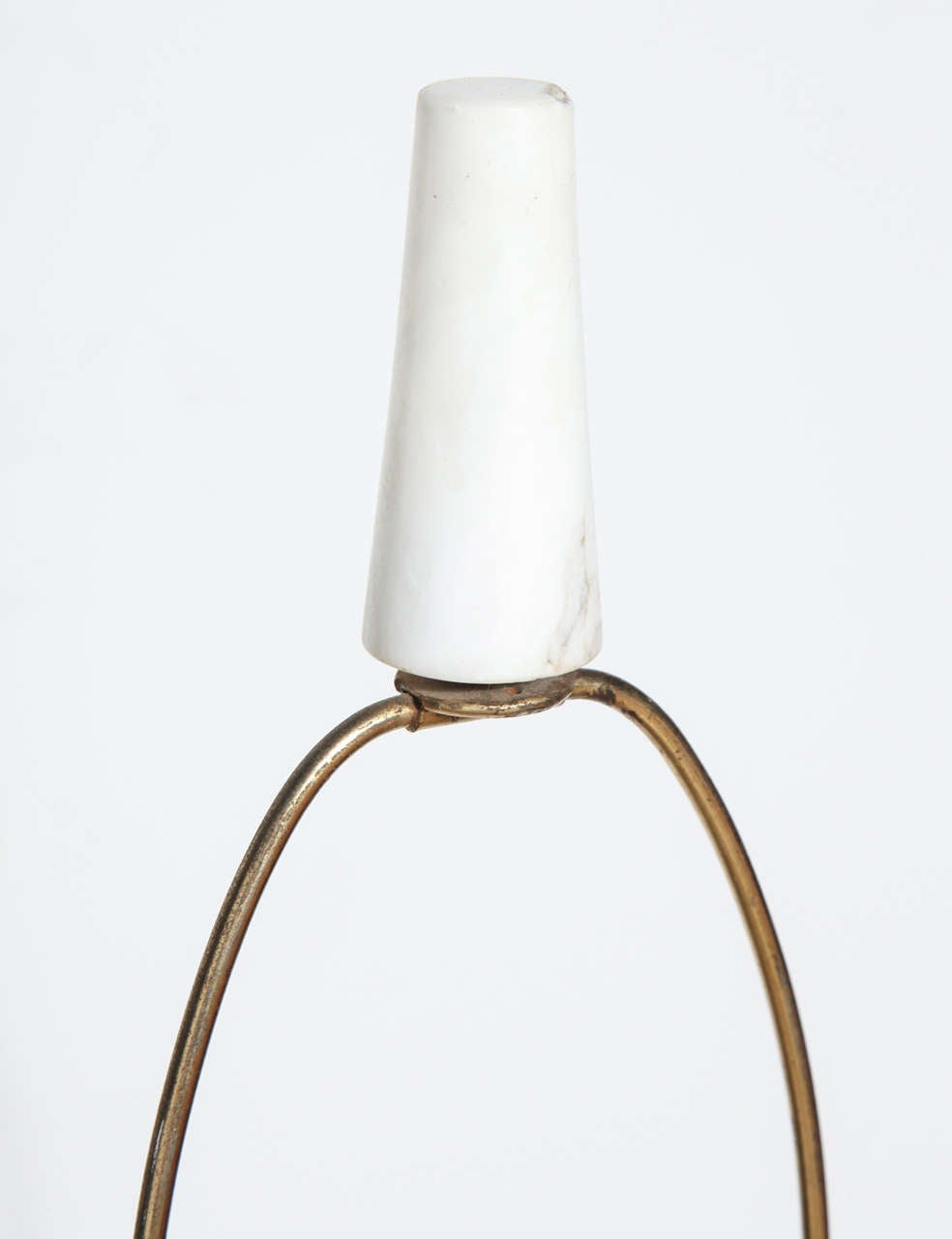 Tall Tommi Parzinger Style Alabaster and Brass Table Lamp, circa 1960 1
