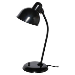 Single Christian Dell for Kaiser "Idell" Black Desk Lamp, 1930s
