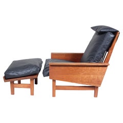Arden Riddle Cushioned High Back Lounge Chair & Ottoman Set, 1969